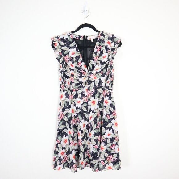 Rebecca Taylor Size 2 Silk Kamea Fleur Mini Dress Floral Print - Picture 2 of 12